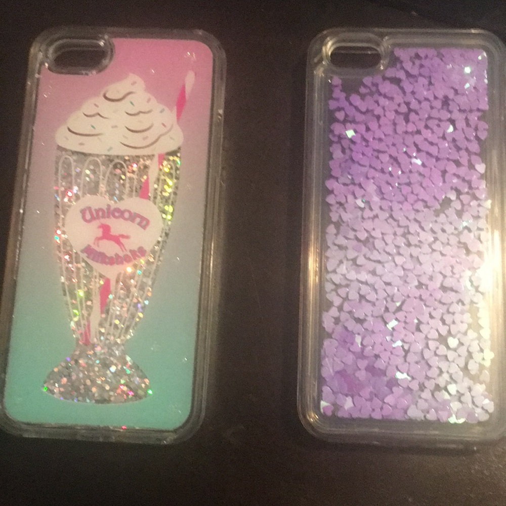 2 liquid glitter iPhone 5,5s , SE Phone case